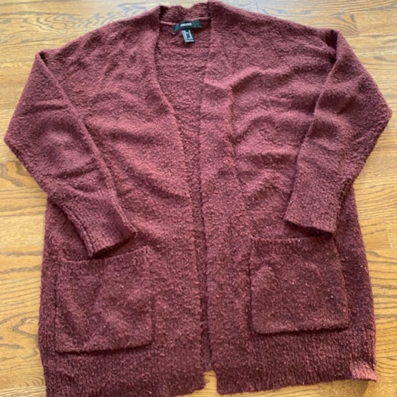 Forever 21 Maroon Cardigan - Picture 1 of 2